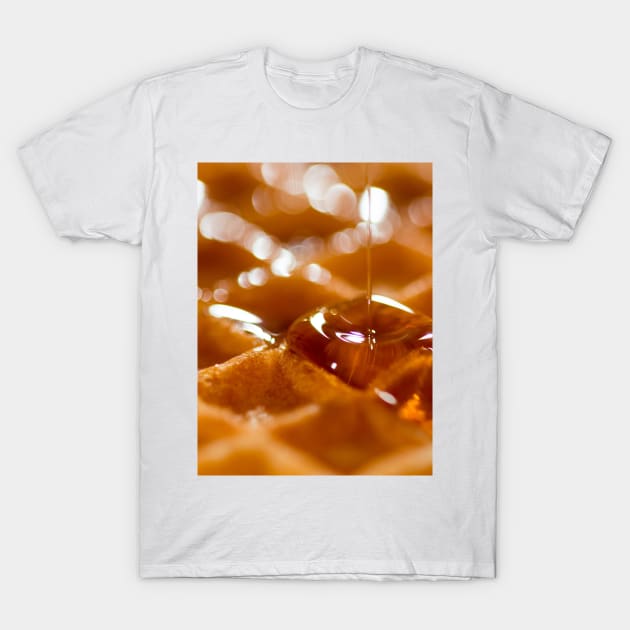 Waffle with Syrup T-Shirt by NoMonkeyB